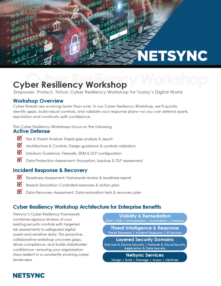 Cyber Resiliency Workshop Cyber Resiliency Workshop