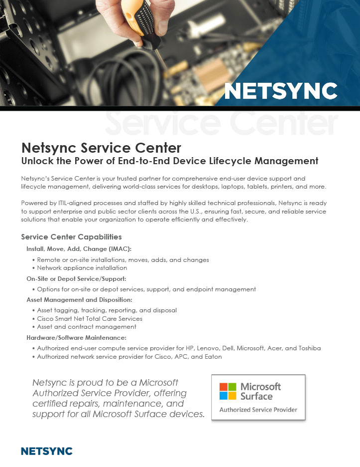 Netsync Service Center